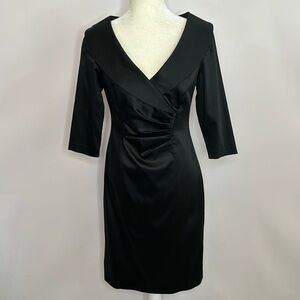 Kay Unger Shawl Collar Sheath Dress